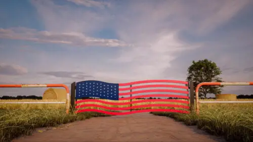 American Flag Gate